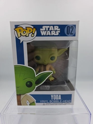Yoda Funko Pop! Star Wars -#02 - Blue Box Large Font - VAULTED-Rare Collectible
