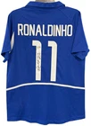 Ronaldinho Signed Nike Blue Brazil National Team Soccer Jersey Mint Auto BAS COA