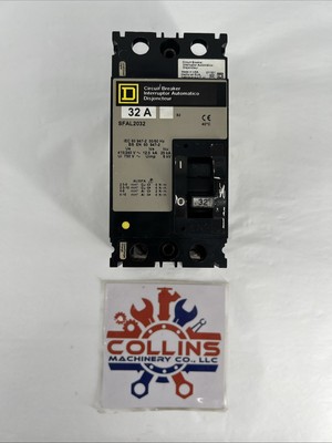 Square D SFAL2032 Molded Case Circuit Breaker, 32A, 2P, 480V