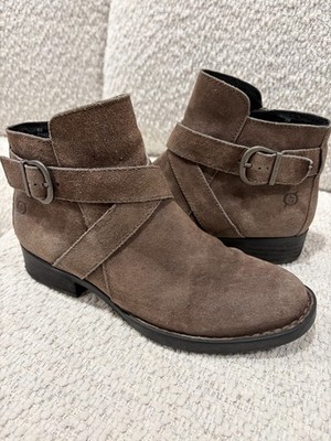 Born Boots Women's 6 M Trinculo Ankle Booties Distressed Brown Leather F11417