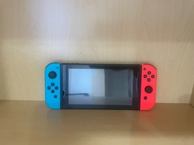 Nintendo Switch 32GB Console 128 GB Micro SD Card TESTED Blue Red Joy-Cons
