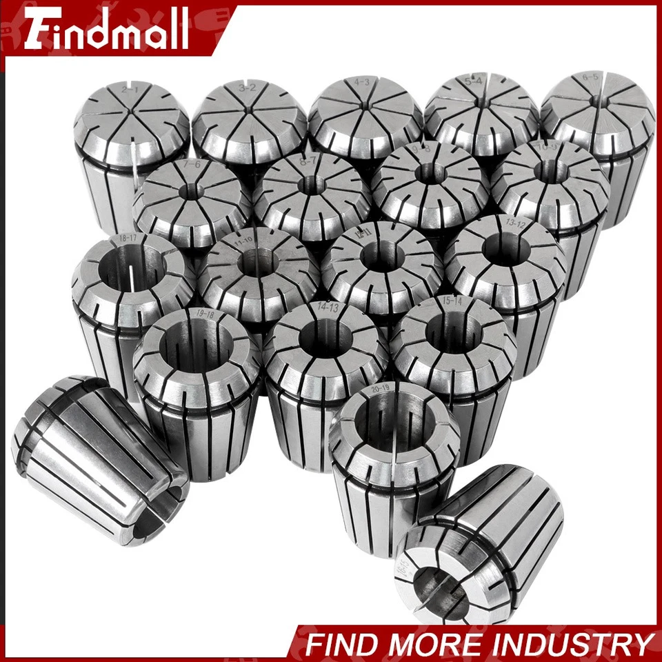 ER32 Metric Precision Spring Collet Set 2-20mm 19pcs for CNC Engraving Milling - Image 4 of 4