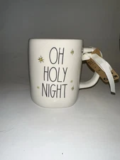 Rae Dunn OH HOLY NIGHT Christmas Mug With Church And Stars 2025 NEW