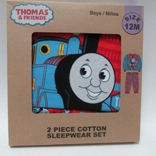 Vintage Thomas Friends Thomas the Train Pajama Set Toddler New in Box 12 Mo.