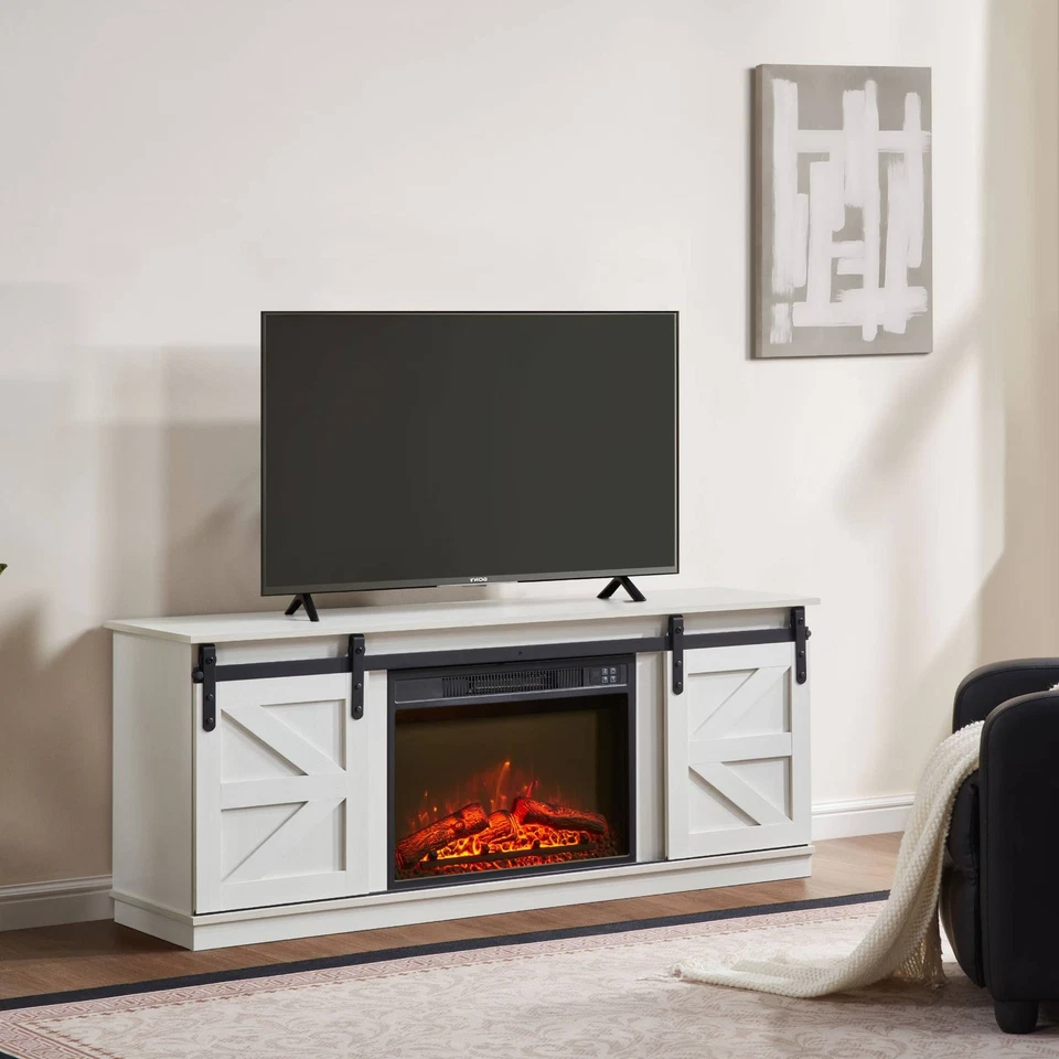 FunniHomi Fireplace TV Stand for up to 65", Entertainment Center w/ Shelves - Image 2 of 4