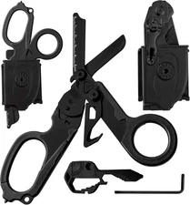 6 in 1 Multipurpose Emergency Trauma Shears Scissors with Holster, Outdoor Campi