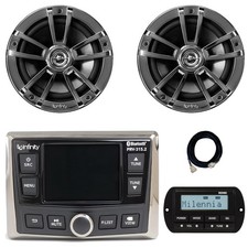 Infinity USB/AUX Receiver, Wired Remote, Extension Cable, 2x 6.5" 225W Speakers
