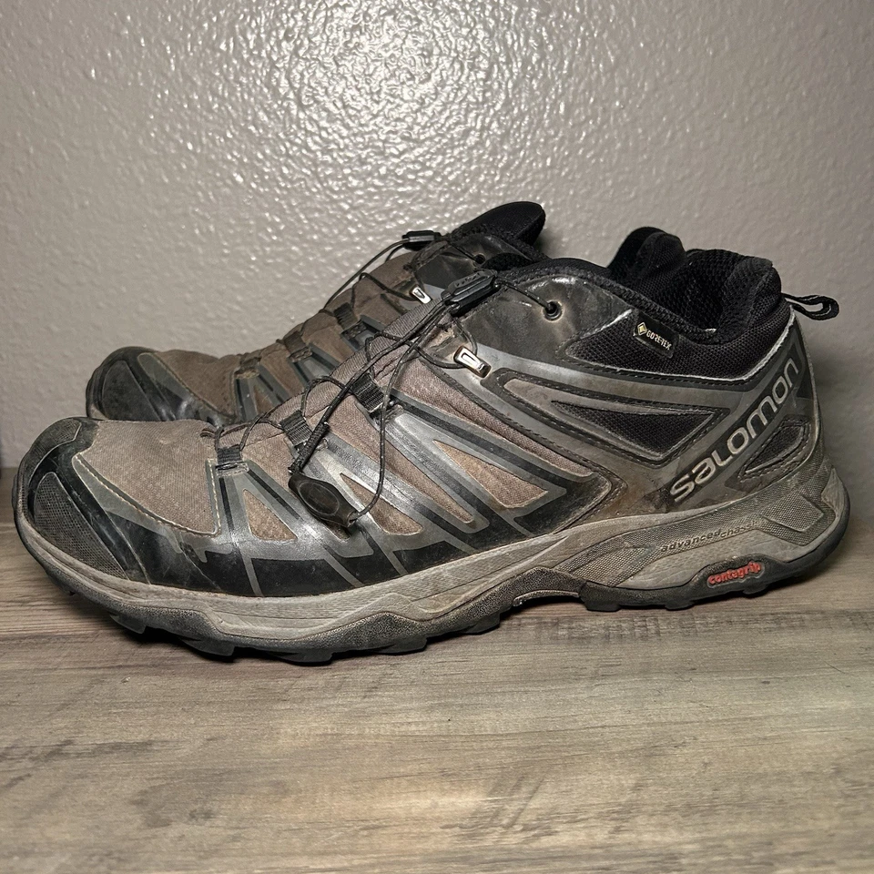 Salomon X Ultra 3 GTX Men Sz 13 GoreTex Black Grey Contagrip Hiking Shoes 171383 - Image 2 of 4