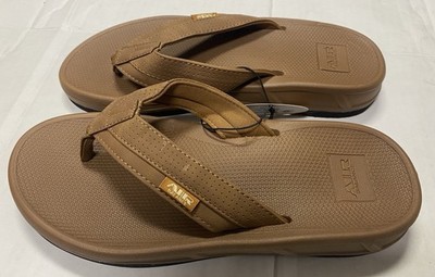 Air Balance Comfort Brown Flip Flops Sandals Men's Size 8 9 10 11 12 13 NEW