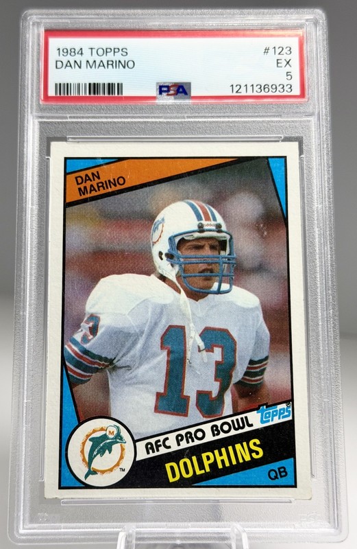 💥 1984 Topps - Dan Marino #123 (RC) PSA 5 - Rookie - Miami Dolphins - HOF! 💥