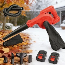 Cordless Leaf Blower Vacuum Handheld Electric Leaf Blower With 2 Battery US