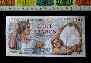 ( FR 2.00 ) Billet FRANCE 100 Francs Sully Année : 1940 .