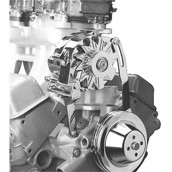 Soporte de alternador superior, inoxidable, se adapta a Chevy de bloque pequeño Foto 3 de 4