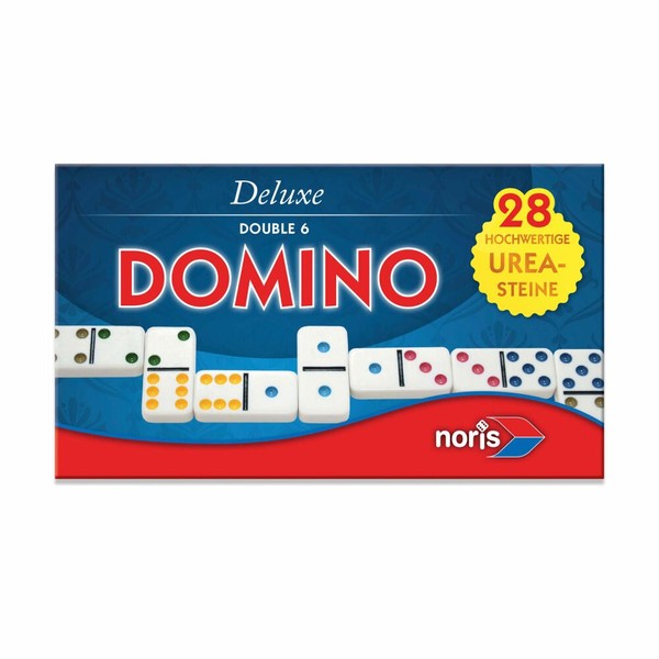 Noris Deluxe Doppel 6 Domino, Dominosteine, Legespiel, Familien, Kinder, Spiel-image