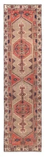Vintage Hand-knotted Runner Rug 2'6" x 10'2" Traditional Oriental Wool Carpet
