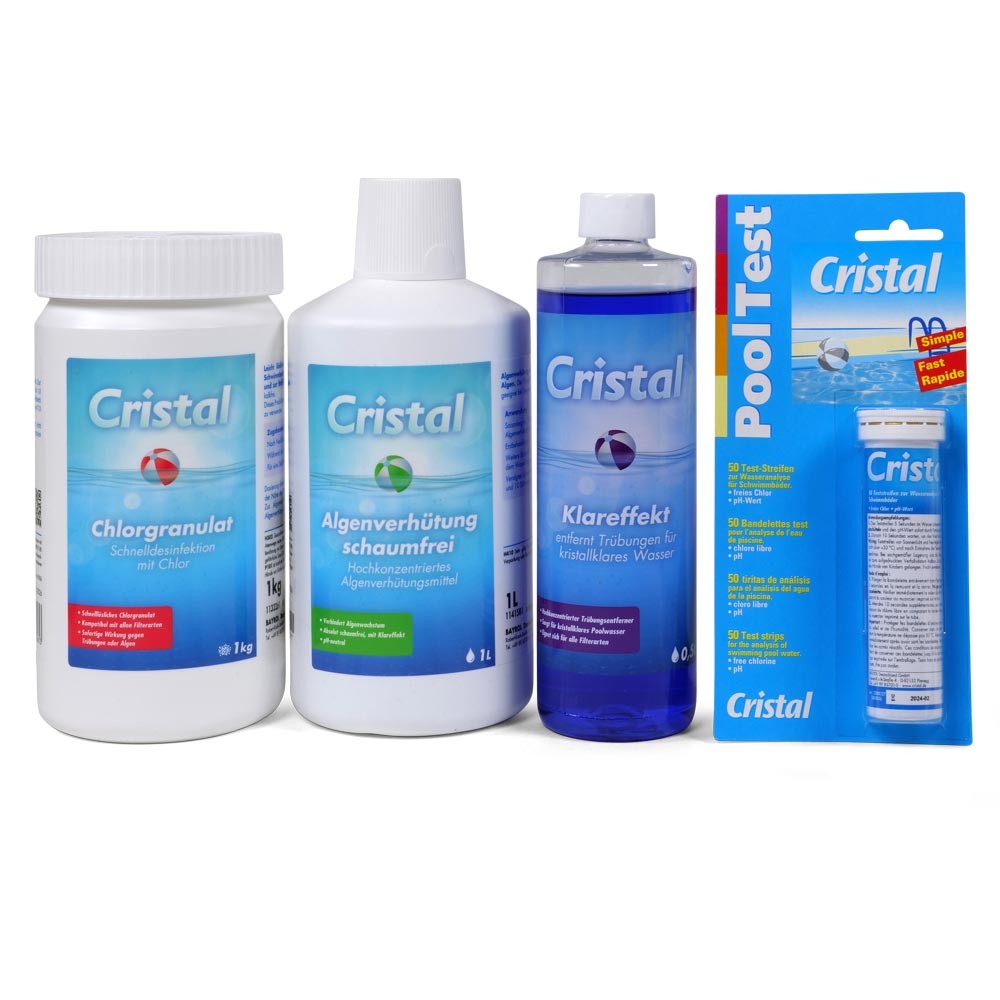 Schwimmbad Wasserpflege Starter-Set von CRISTAL für Minipool Pool Whirlpool Spa