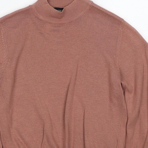 FOREVER 21 Womens Brown Mock Neck Cotton Blend Jumper Size S - 第 6/10 張圖片