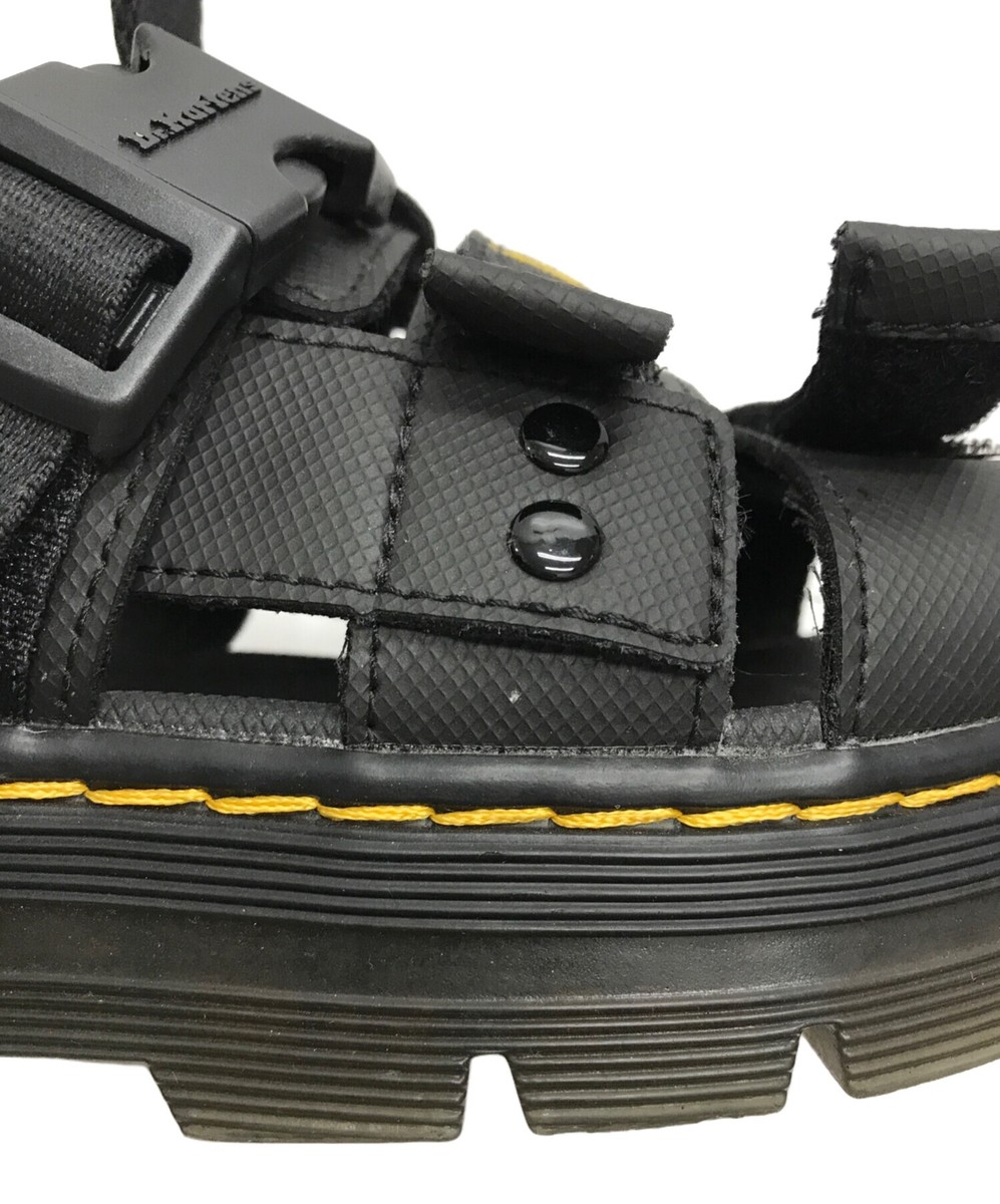 Dr Martens ブラック サンダル 37 EU / 6 US Dr. Martens Black Open Toe Straps Platform Sandals Size EU37