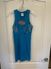 NIKE women  s Icon Clash active bodycon Tank Dress  Sz XS in Blue new w tags