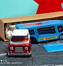 VINTAGE TRUCK AUTO CARRIER TRANSPORTER MF 868 MS ME CHINA FRICTION TOY BOX WORKS