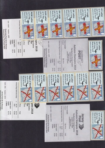 Guernsey Jersey Gibraltar 2018 Post&Go RAF Autumn STAMPEX choice mint CS singles