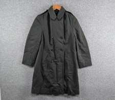 Vintage Women's Khaki Green 44 Army Military 100% Wool Overcoat Coat 8s M Short