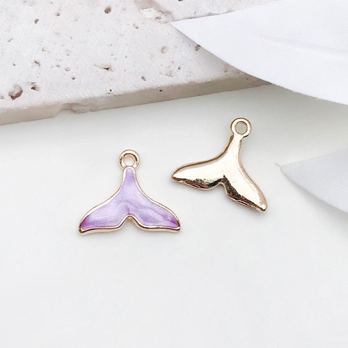 10pcs Purple Charms Enamel Pendant For Jewelry Making Handmade Necklace Bracelet - Picture 24 of 36