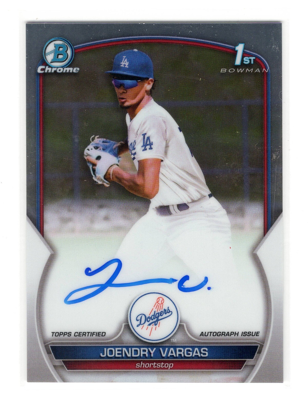 JOENDRY VARGAS 2023 1st Bowman Chrome RC ROOKIE Auto AUTOGRAPH