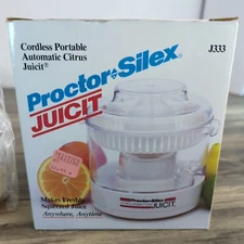 Juicer Proctor Silex Juicit Model J333 Cordless Battery Powered NOS Vintage 