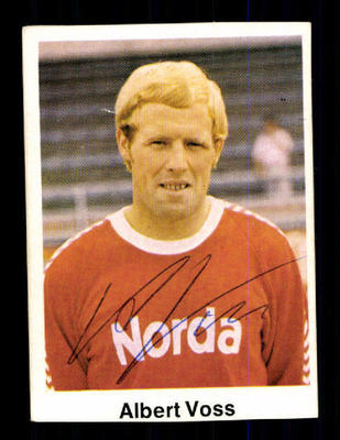 Albert Voss Werder Bremen Bergmann Sammelbild 1977-78 Original Signiert