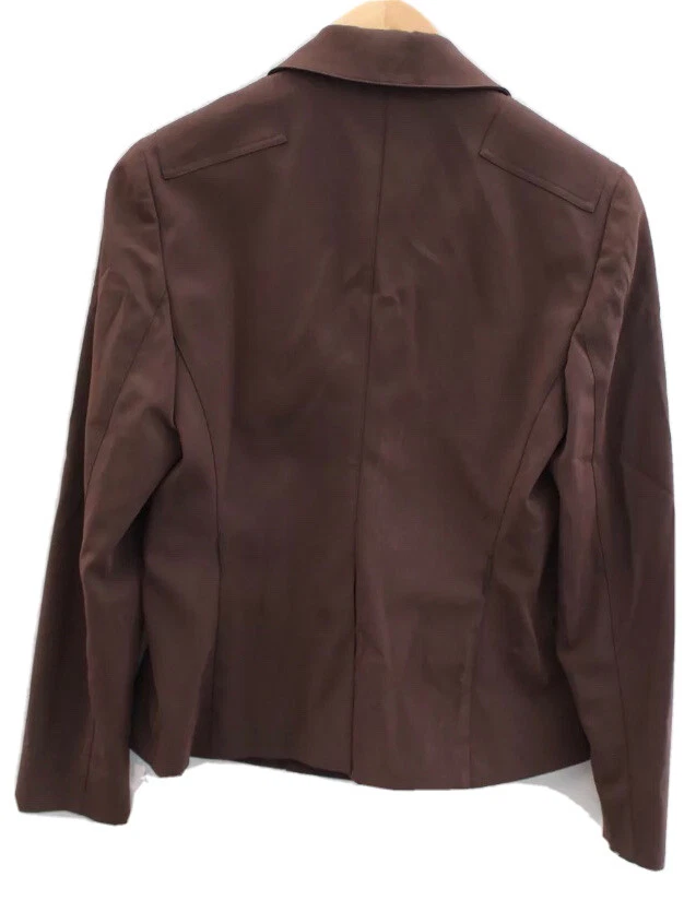 BNWT Women  PRADA  Dark Maroon Collared Stretch Fitted Jacket Size UK 12 EU 44 - Image 2 of 4