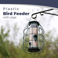 Bird Feeder Squirrel Resistant Bird Hanging Metal Feeding Station Green