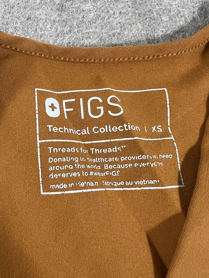 Blusa Médica Figs Extra Pequeña Naranja Adulto Mujer Camisa Bolsillo Colección Técnica Foto 3 de 4