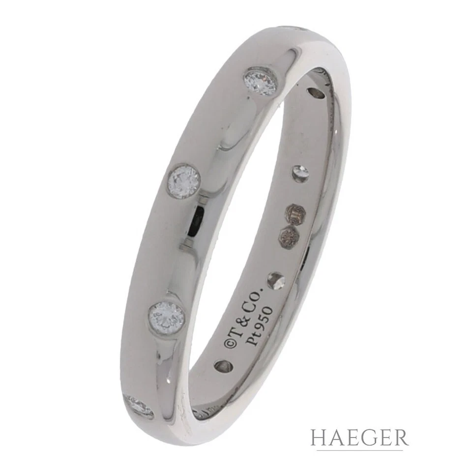 Tiffany & Co. Ring Gr.49 Platin 950 mit 0,1ct Diamanten