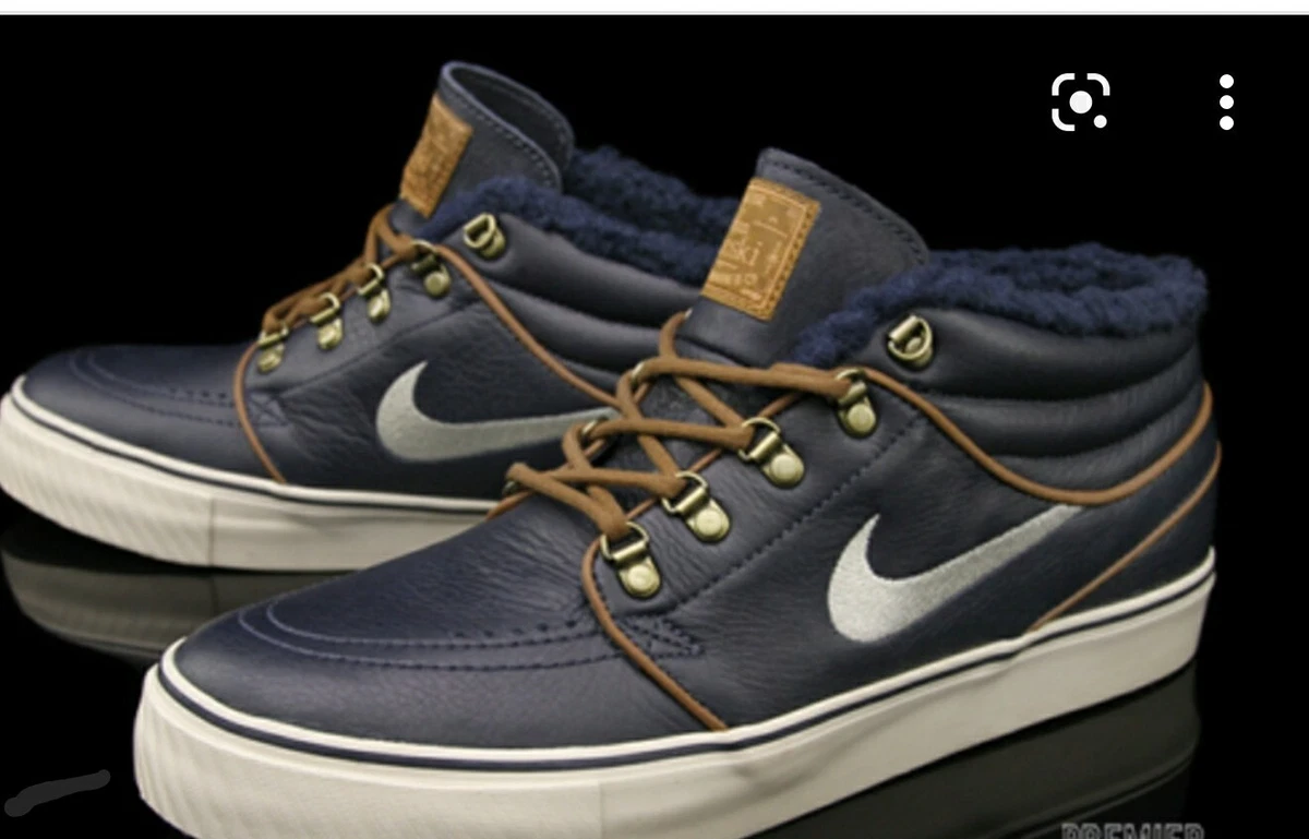 Nike SB Zoom Stefan Janoski Mid Premium Leather Obsidian Inuit size 9 | eBay