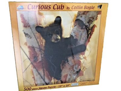 CURIOUS CUB Bear Puzzle by Collin Bogle - 500 pcs - SunsOut 2013 Sealed Wrapped