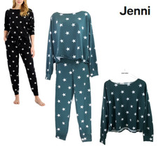 NWOT- Jenni L Star-Print Pajama Sleep Lounge Set Teal 100155777MS 50