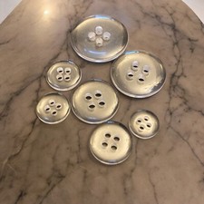 Clear Buttons 4 Hole Plastic Many Sizes 9mm To 20mm Sewing Bedding Knitting