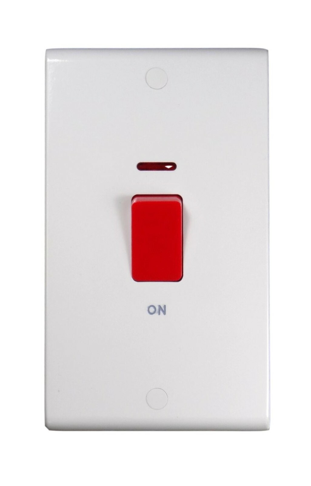 Deta S1301P Double Pole Switch with Neon 2 Gang - 50 Amp