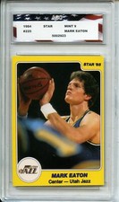 1984-85 Star 225 Mark Eaton Agc 9 Mint Utah Jazz Legend 2923 1984-85 Star 225 Mark Eaton Agc 9 Mint Utah Jazz Legend 2923