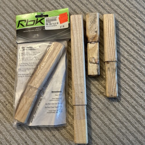 Wood Hockey Stick End Plugs Extensions Lot eBay