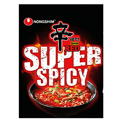 5x120g Nong Shim Shin Red SUPER SPICY Instand Nudelsuppe mega scharf Noudle Soup