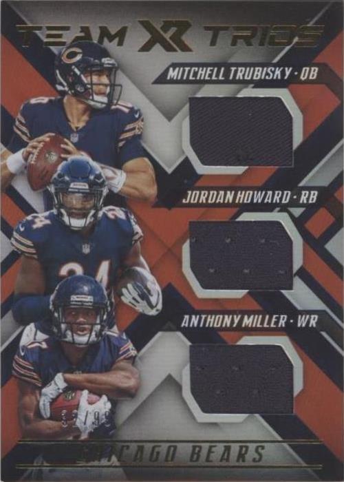 2018 Panini XR Anthony Miller Jordan Howard Mitchell Trubisky #TT-CHI - 1 of 2