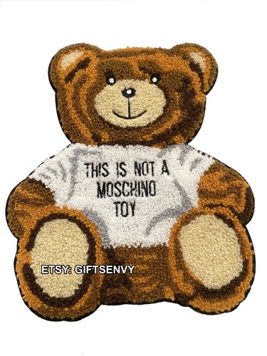 8.5x7.5 Sew On Brown Orange Teddy Bear Towel Embroidery Appliqué Clothing Patch - Picture 1 of 6