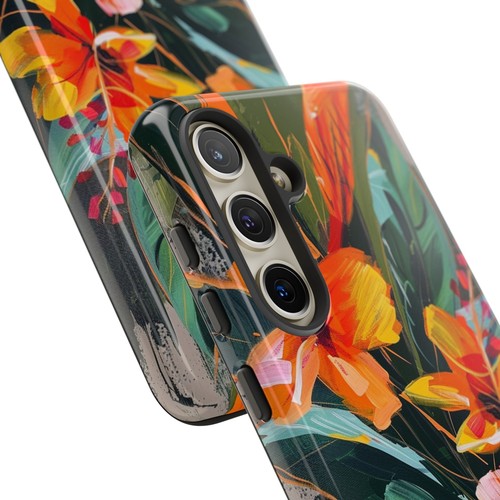 Phone-Ink iPhone, Pixel, Samsung Galaxy Case - Orange Hibiscus Flower Painting - 第 111/191 張圖片