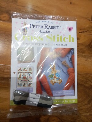 Beatrix Potter Peter Rabbit Cross Stitch Partworks,#42, FREE Thread To Continue 