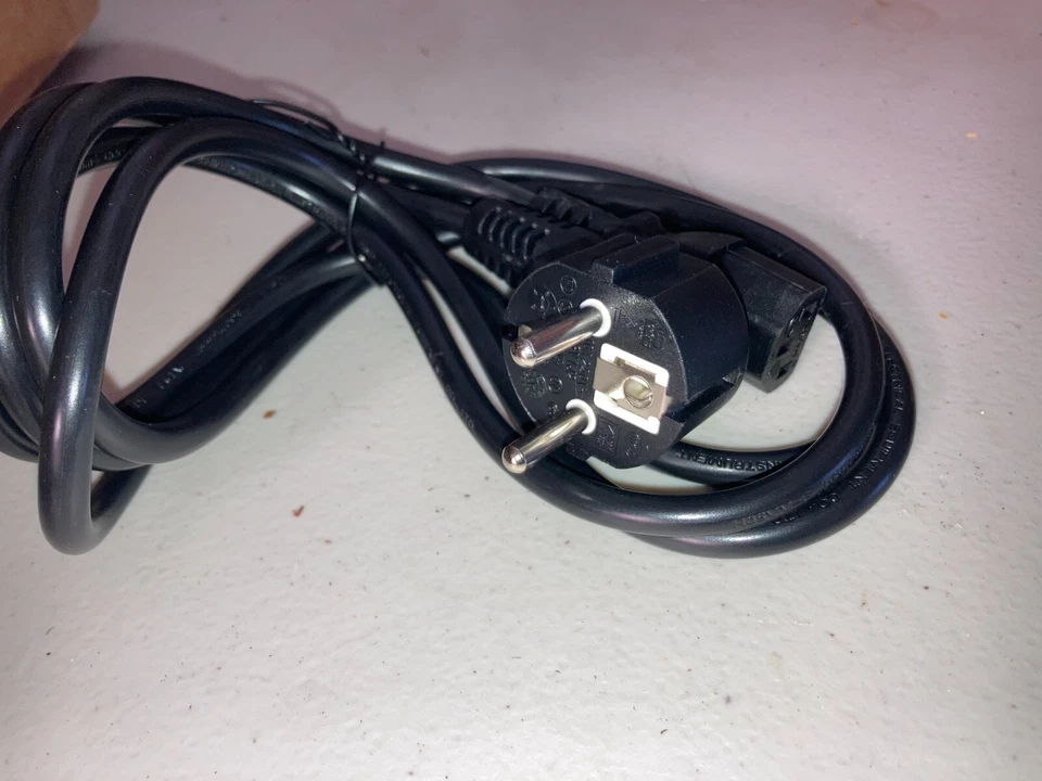 EU Euro European Monitor Computer Power Cord LP-33 LS-60 10A 250V 6ft - New - Image 2 of 2