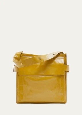 Burberry Medium Trench Tote Leather Bag Manilla Yellow $2950 MSRP NWT Style 8076