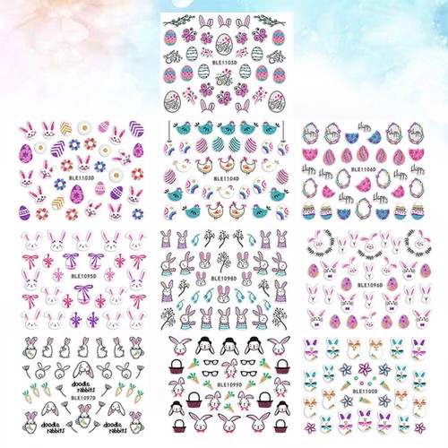 10 Pcs 3d Nail Art Stickers Child Paste Kids Manicure - Picture 4 of 12