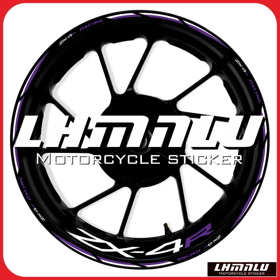 For KAWASAKI ZX-4R ZX4R ninja RIM Stickers Waterproof Wheel Decal #0506 Foto 3 de 4